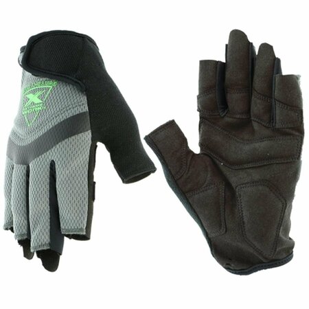 VORTEX 813-89307-M Extreme Work 5 Dex Fingerless Gloves, Black & Gray - Medium VO3115302